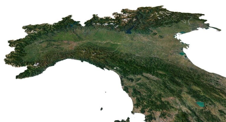 Italy relief map
