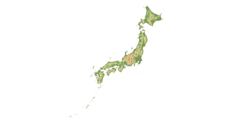 Japan map 3d model