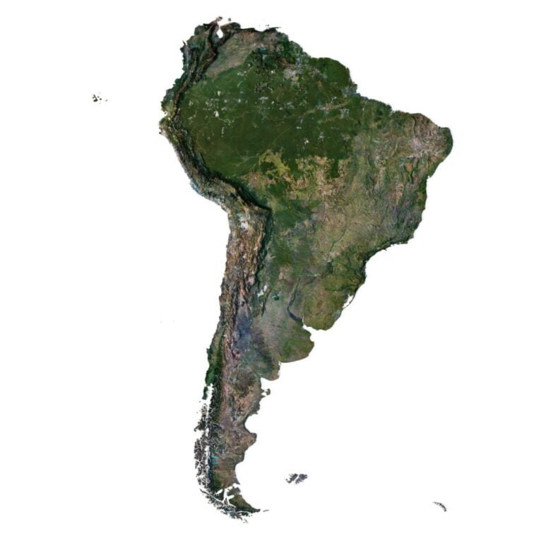 South America 3D model terrain