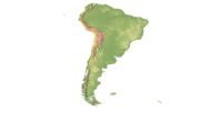 3D map of South America topography