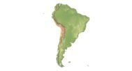 South America 3D map