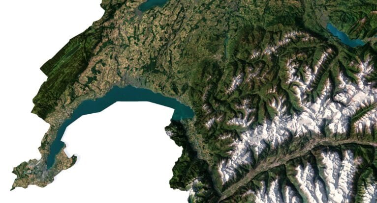 Switzerland 3D map