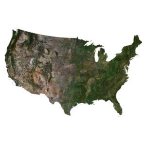 United States 3D model terrain
