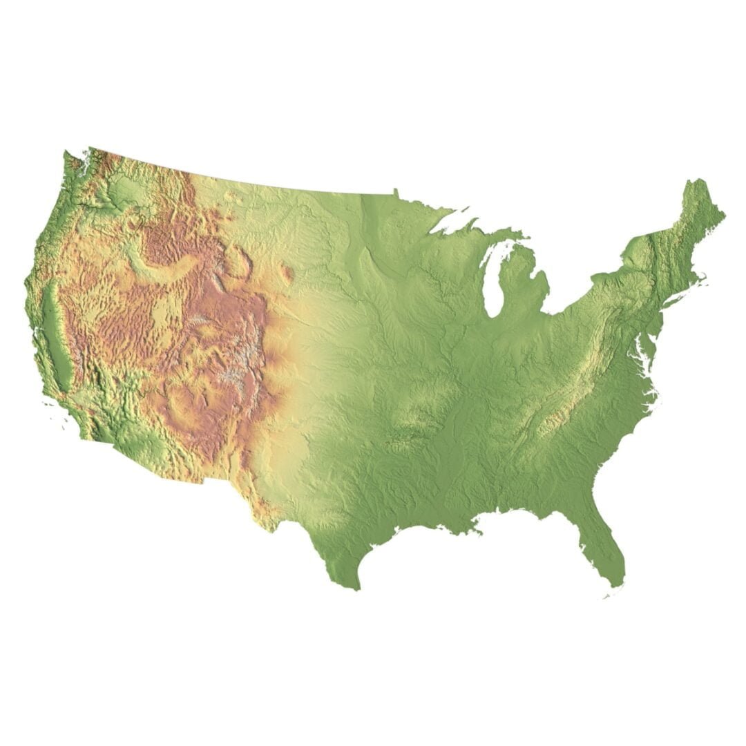 Buy high-quality United States 3D Model Terrain for 3D Design and Art