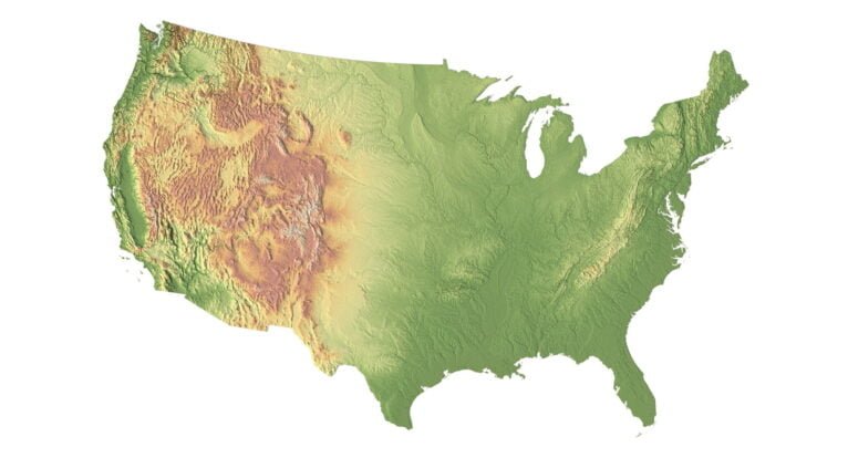 United States map 3d model