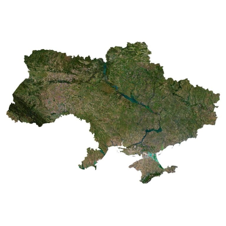 Ukraine 3D model terrain
