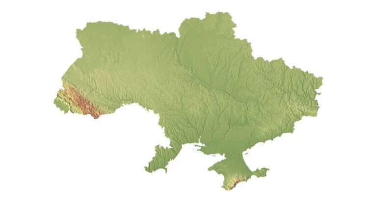 Ukraine map 3d model