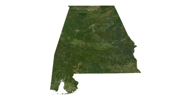 Topographic map Alabama