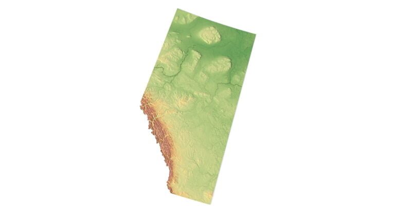 Alberta map 3d model