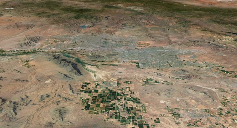 3D terrain model of Arizona