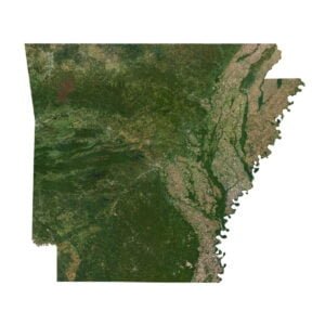 Arkansas 3D model terrain