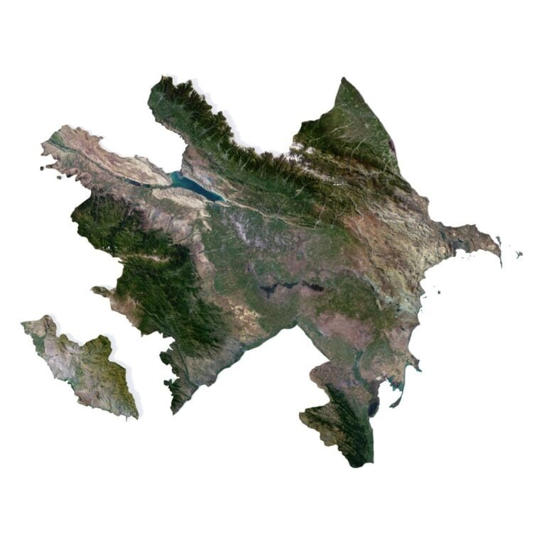 Azerbaijan 3D model terrain