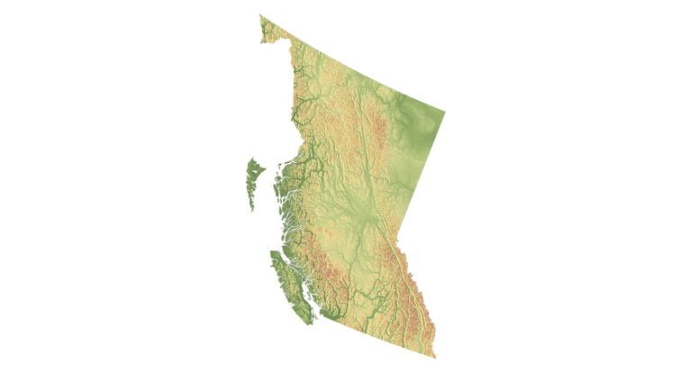 British Columbia map 3d model