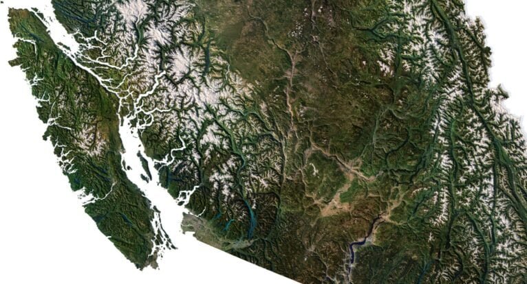 British Columbia 3D elevation model