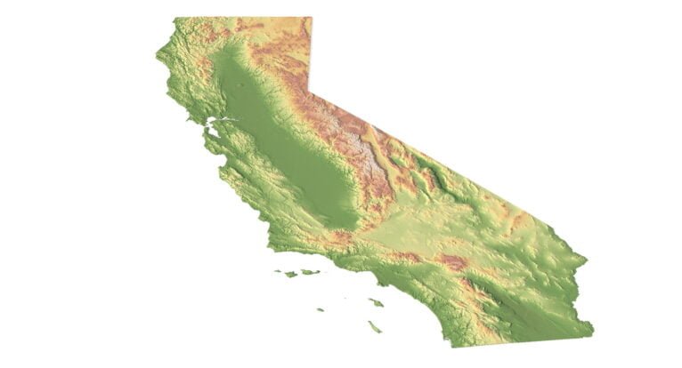 Topographic map California