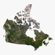 Canada 3D model terrain