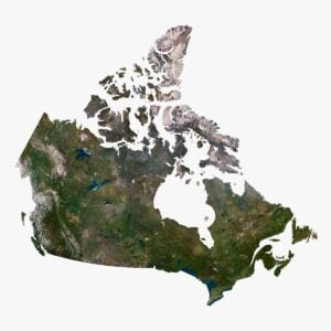 Canada 3D model terrain