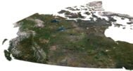 3D terrain model of Canada