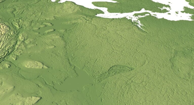3D map of Canada topography