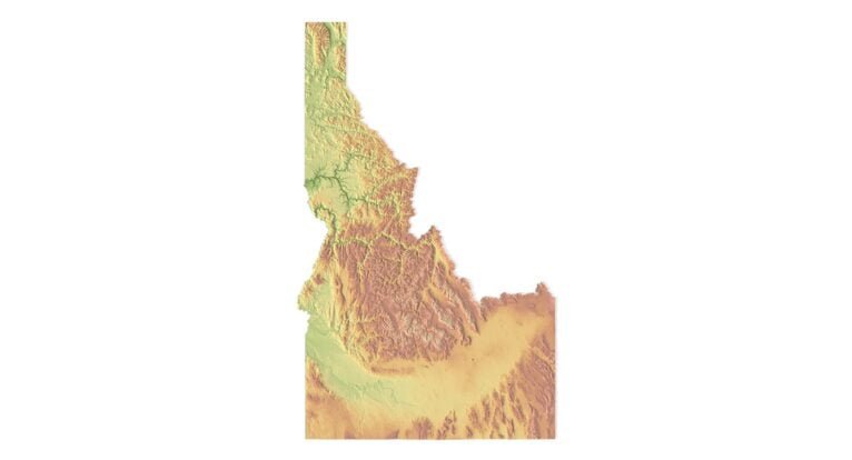 Idaho map 3d model