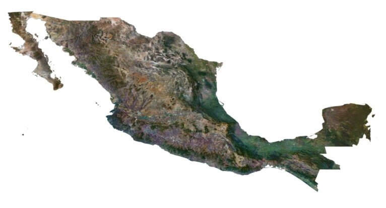 Topographic map Mexico