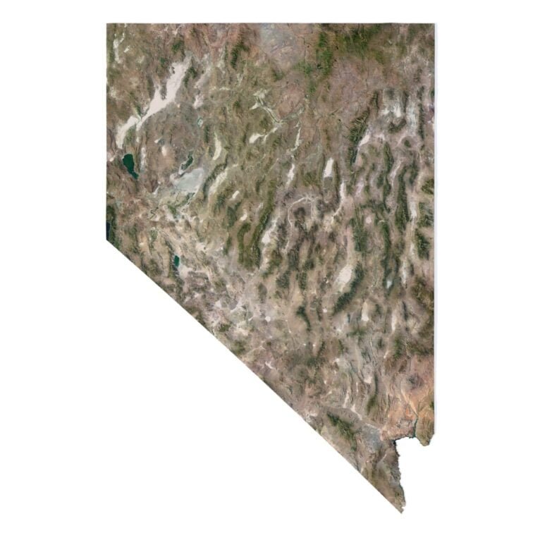 Nevada State 3D model terrain