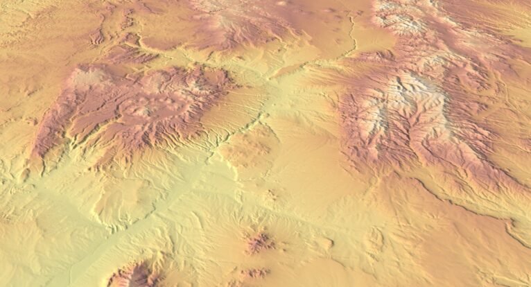 3D map of New Mexico topography