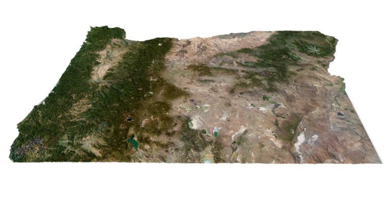 Topographic map Oregon