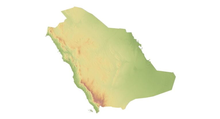 Saudi Arabia map 3d model