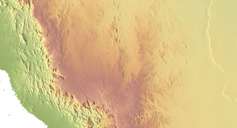 Saudi Arabia 3D Model Terrain Map for 3D Design and Art