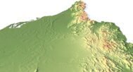 Detailed 3D model of United Arab Emirates relief