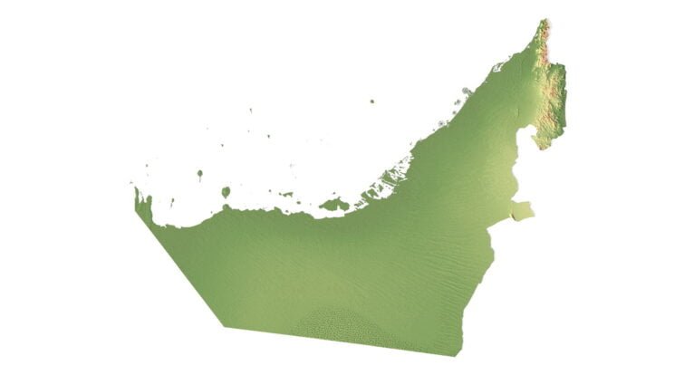 United Arab Emirates map 3d model