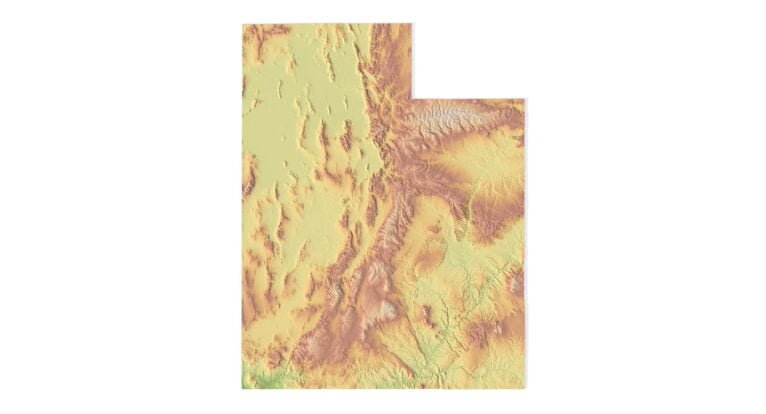 Utah map 3d model