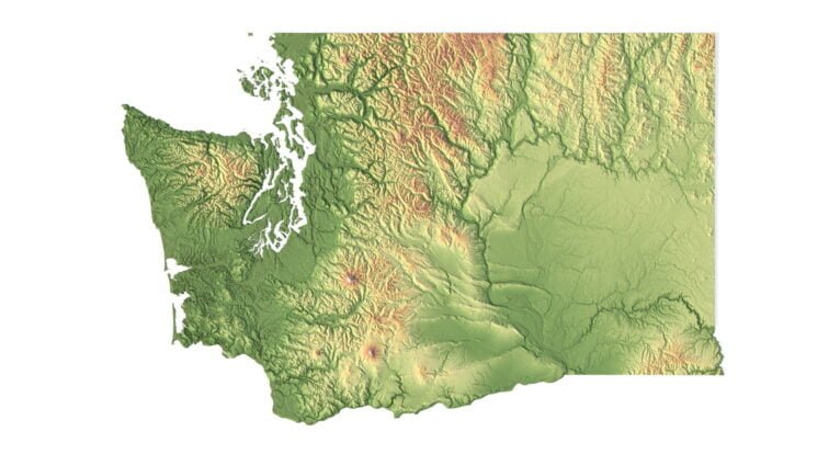 Washington map 3d model
