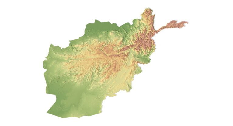 Afghanistan map 3d model