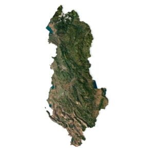 Albania 3D model terrain