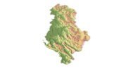 Topographic map Albania