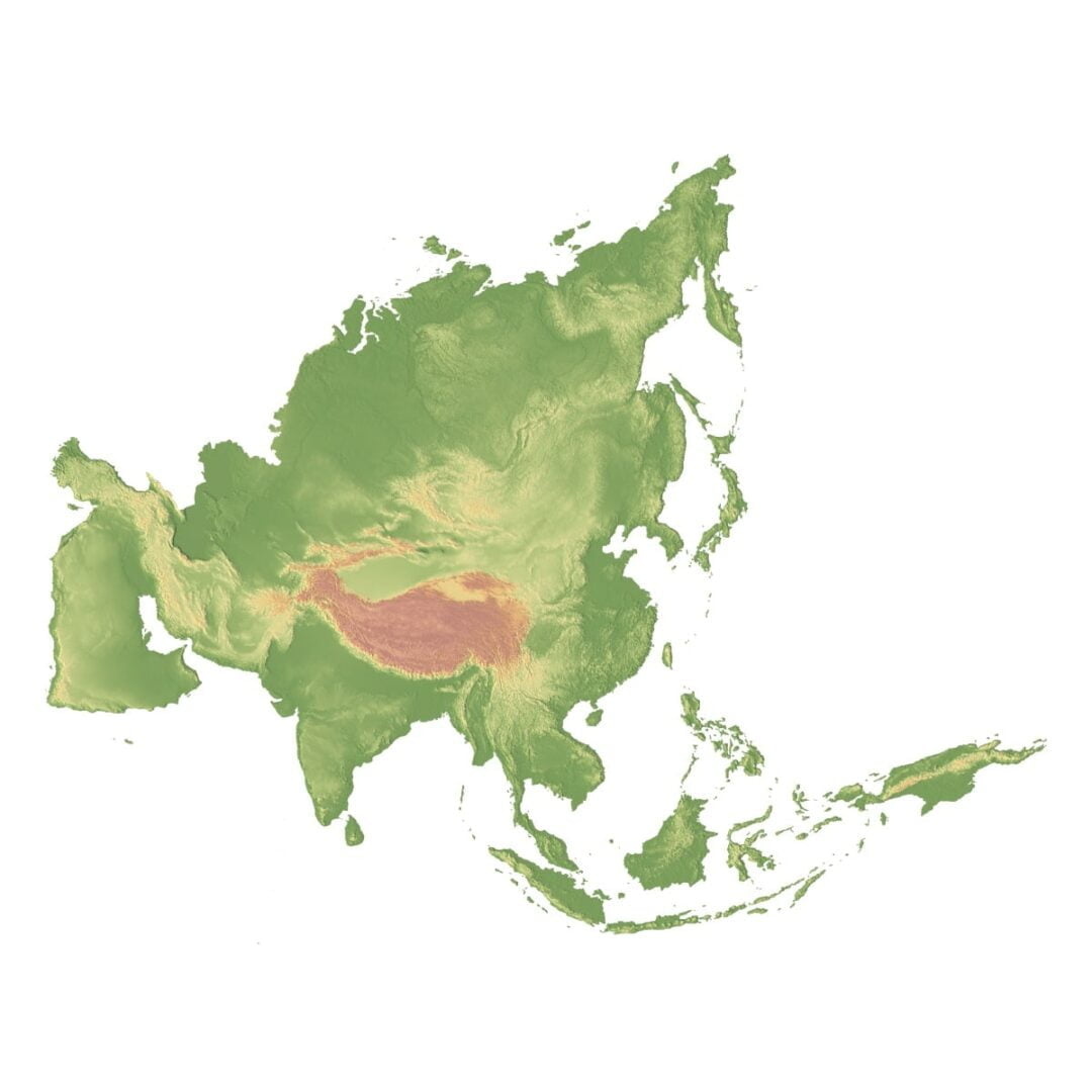 3D Models of Continents - Accurate Relief Maps