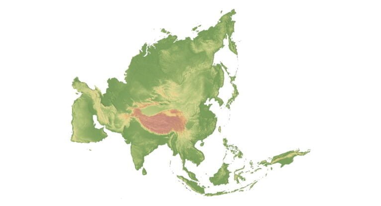 Asia map 3d model