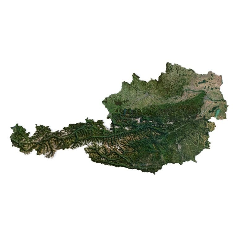 Austria 3D model terrain