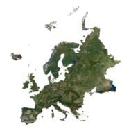 Europe 3D model terrain