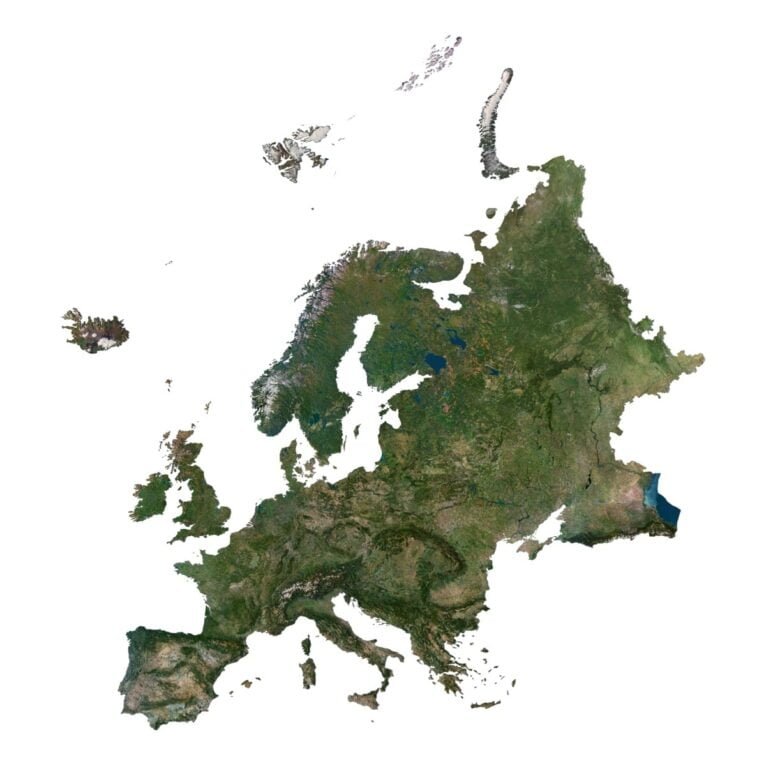 Europe 3D model terrain