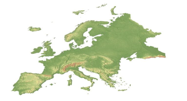 Europe 3D model in C4D format