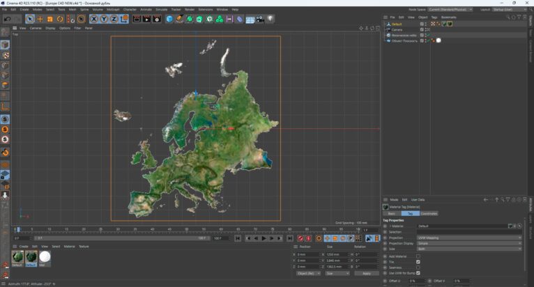 Europe Elevation Map 3D Model | Realistic Topography for Design