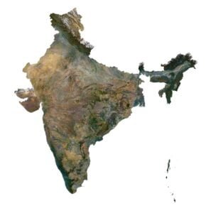 India 3D model terrain