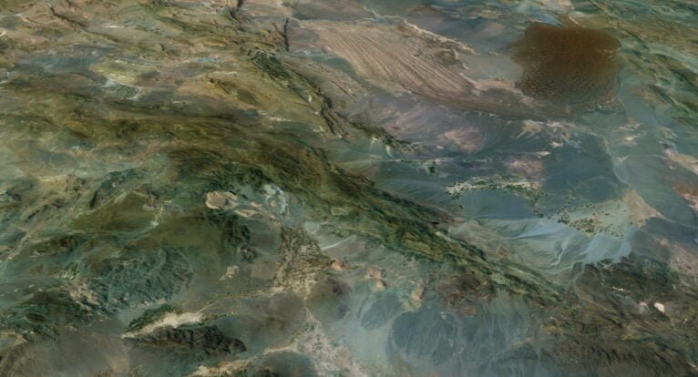 3D relief map of Iran