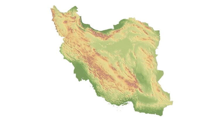 Iran map 3d model