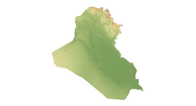 Iraq map 3d model