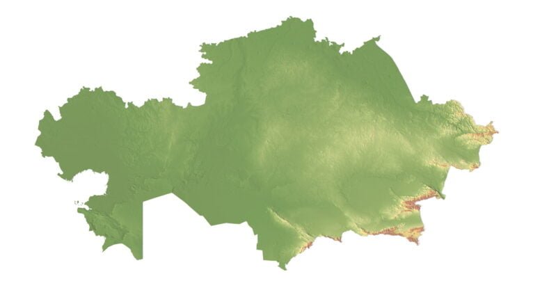 Kazakhstan map 3d model