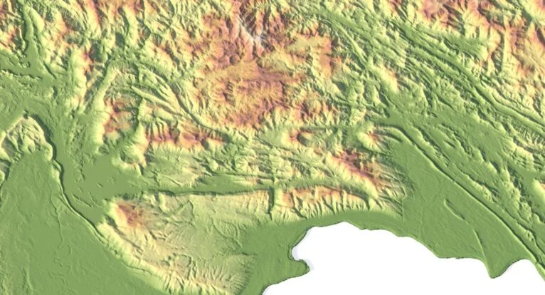 Laos 3D elevation model